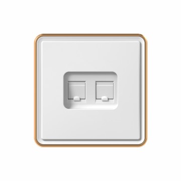 O1 Double telephone socket