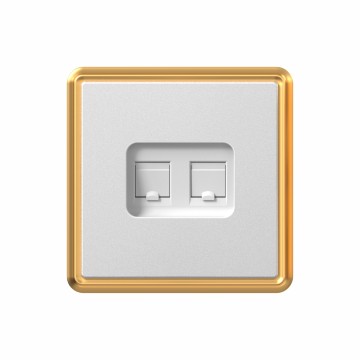 O5 Double telephone socket/Double computer socket/telephone+computersocket