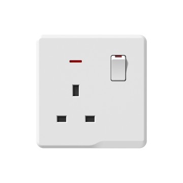 A18 13A switch socket with neon (single pole)/13A switch socket with neon (double pole)