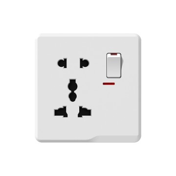 A18 5 pin MF switch socket with neon