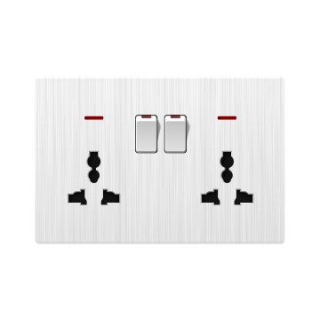 A11 Double universal switch socketwith neon