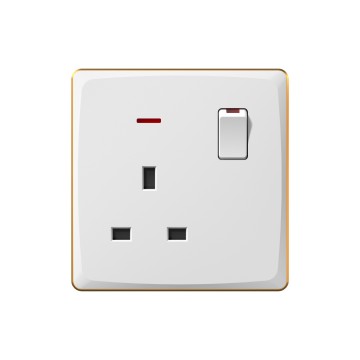 A21 13A switch socket with neon single pole