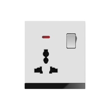 A8 MF switch socket with neon
