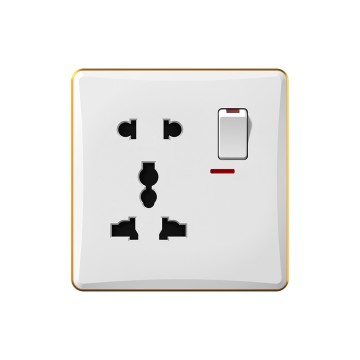 A15 series 5 pin MF switch socketwith neon