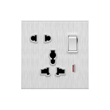 A19 5 pin MF switch socket with neon