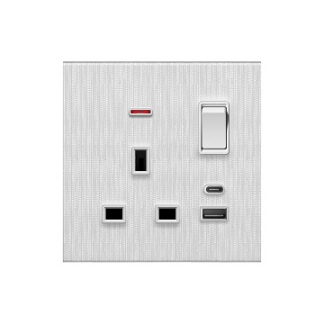 A19 13Aswitch socket +TypeA+C with neon(single pole)/13A switch socket+TypeA+C with neon(double pole)