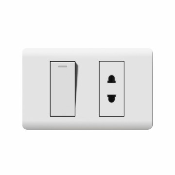 A10 series 1Gang1Way Switch With Flat 2 Socket/1Gang2Way Switch With Flat 2 Socket