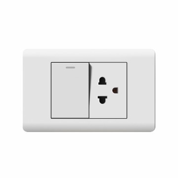 A10 series 1Gang1Way Switch With Thai Socket/1Gang2Way Switch With Thai Socket