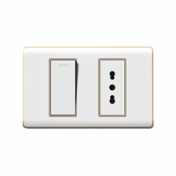 A30 series 1Gang1Way Switch With Italian Socket With Ground/1Gang2Way Switch With Italian Socket With Ground