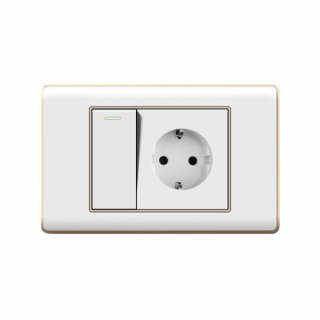 A30 series 1Gang1Way Switch With European Socket/1Gang2Way Switch With European Socket
