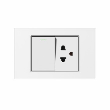 A40 series 1Gang1Way Switch With Thai Socket/1Gang2Way Switch With Thai Socket