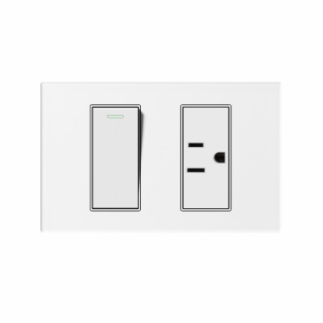 A40 series 1Gang1Way Switch With Amercian Socket/1Gang2Way Switch With Amercian Socket