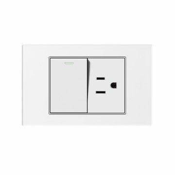 A40 series 1Gang1Way Switch With Amercian Socket/1Gang2Way Switch With Amercian Socket