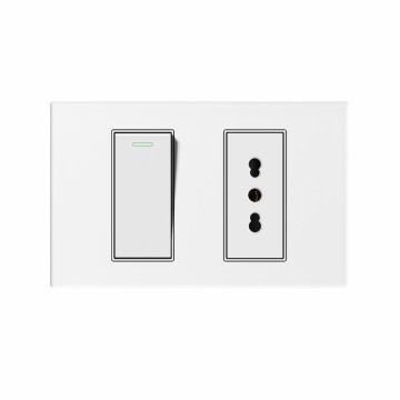 A40 series 1Gang1Way Switch With Italian Socket With Ground/1Gang2Way Switch With Italian Socket With Ground
