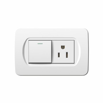 D series 1gang 1way switch With Amercian Socket