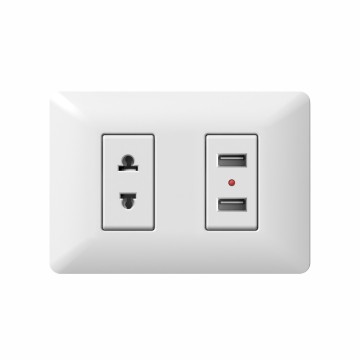 J series 2P Socket+2 USB Socket