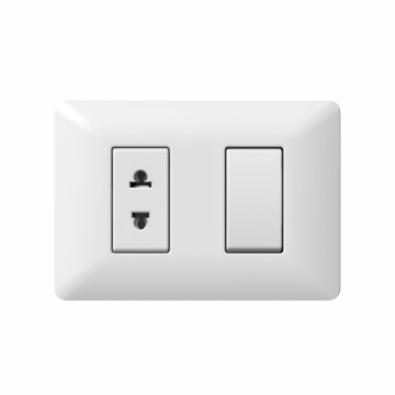 J series 1 Gang 1 Way Switch With 2P Socket/1 Gang 2 Way Switch With 2P Socket