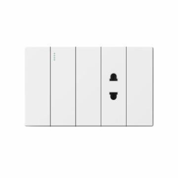 S series 1Gang 1Way Switch With Flat 2 Socket/1 Gang 2 Way Switch With Flat 2 Socket