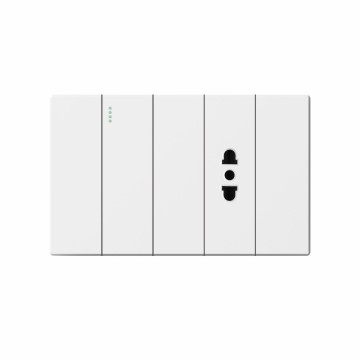 S series 1 Gang 1 Way Switch With Flat 2 Socket With Ground/1 Gang 2 Way Switch With Flat 2 Socket With Ground