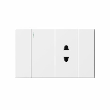 S series 1 Gang 1 Way Switch With Flat 2 Socket/1 Gang 2 Way Switch With Flat 2 Socket
