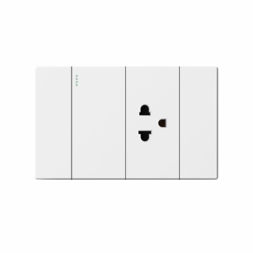 S series 1 Gang 1 Way Switch With Thai Socket/1 Gang 2 Way Switch With Thai Socket