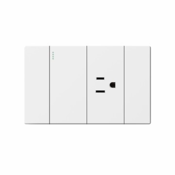 S series 1 Gang 1 Way Switch With Amercian  Socket/1 Gang 2 Way Switch With Amercian Socket