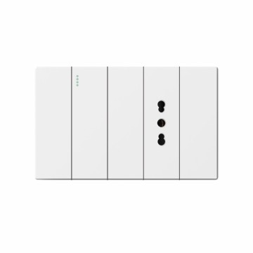 S series 1 Gang 1 Way Switch With Ltalian  Socket With Ground/2 Gang 2 Way Switch With Ltalian Socket With Ground