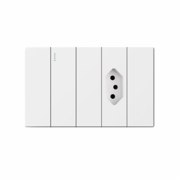 S series 1 Gang 1 Way Switch With Brazilian Socket /1 Gang 2 Way Switch With Brazilian Socket