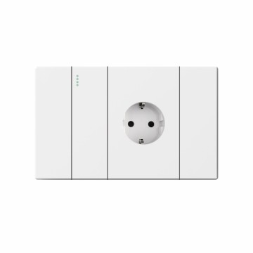 S series 1 Gang 1 Way Switch With European Socket /1 Gang 2 Way Switch With European Socket