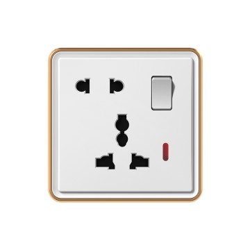 X10 5pin MF switch socket with neon