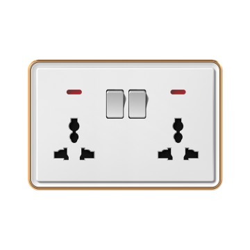 X10 2*universal switch socket with neon