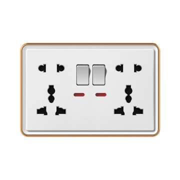 X10 2*5pin MF switch socket with neon