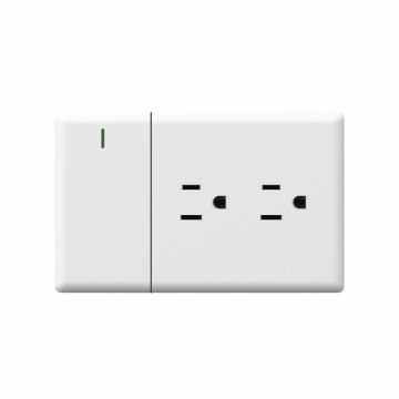 T10 series 1Gang1Way Switch  With Double Amercian Socket/1Gang2Way Switch With  Double Amercian Socket