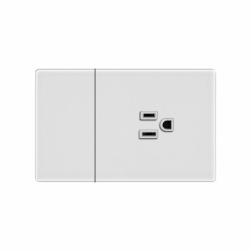 T22 1Gang1Way Switch With Amercian Socket/1Gang2Way Switch With Amercian Socket