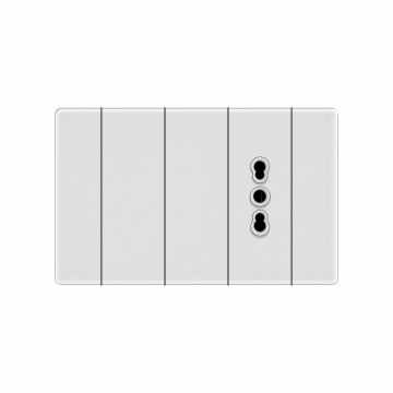 T22 1 gang Italian socket withground (1/3)