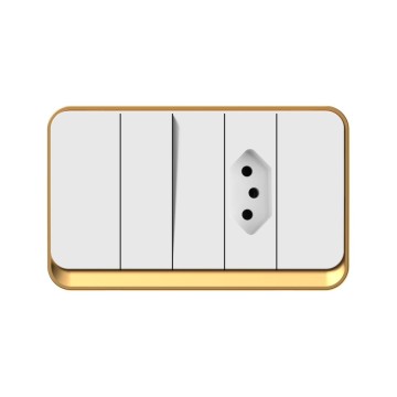 X7 series 1Gang1Way Switch With Brazilian Socket/1Gang2Way Switch With Brazilian Socket