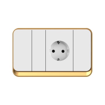 X7 series 1Gang1Way Switch With European Socket/1Gang2Way Switch With European Socket