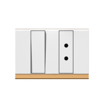 X10 1 gang Round 2 pin socket (1/3)