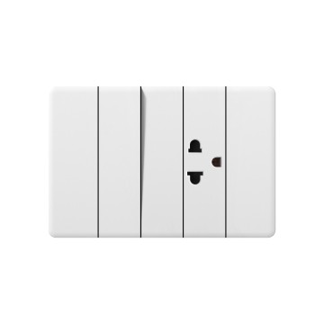 X6 series 1Gang1Way Switch With Thai 3 pin Socket/1Gang2Way Switch With Thai 3 pin Socket