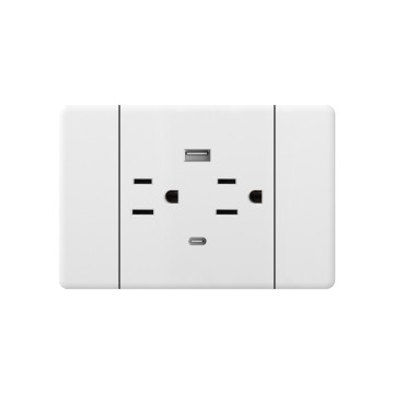 X6 series American 6pin Socket With USB+Type C