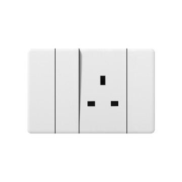 X6 series 1Gang1Way Switch With British Socket/1Gang2Way Switch With British Socket