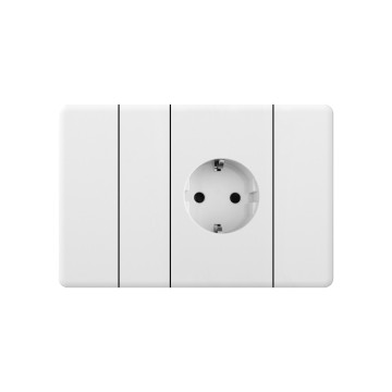 X6 series 1Gang1Way Switch With European Socket/1Gang2Way Switch With European Socket