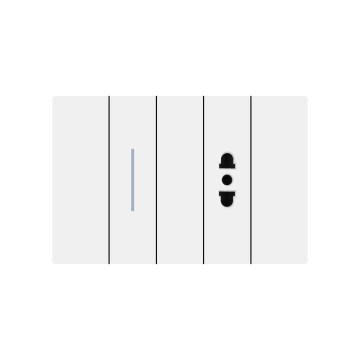 X8 series 1Gang1Way Switch With 2P Socket+E/1Gang2Way Switch With 2P Socket+E