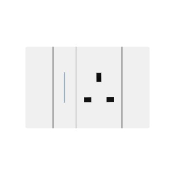 X8 series 1Gang1Way Switch With British Socket/1Gang2Way Switch With British Socket