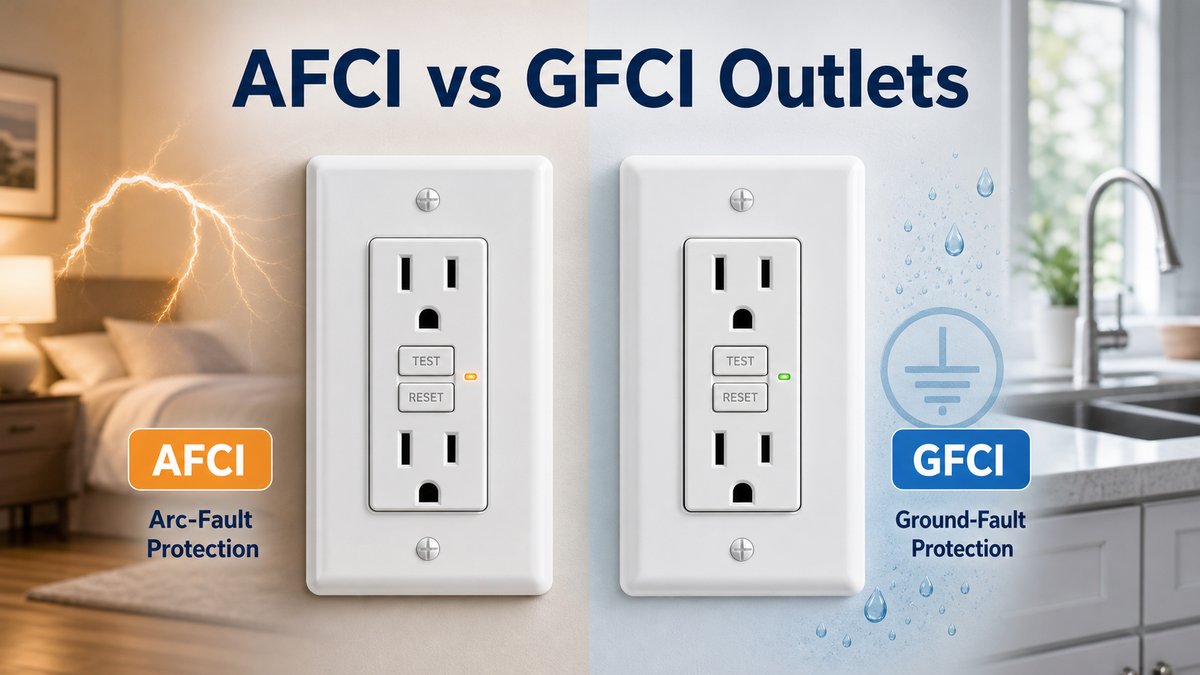 AFCI vs GFCI Outlets: Differences, Protection & Applications