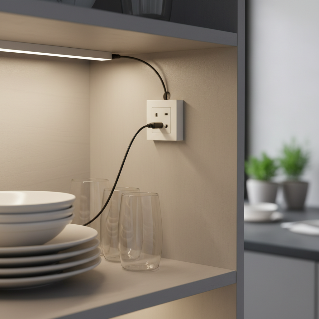 Power Socket For Cabinet Lighting
