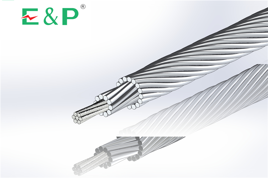 ACSR BS EN 50182 DIN 48204 Galvanized steel core aluminum conductor BARE CONDUCTOR