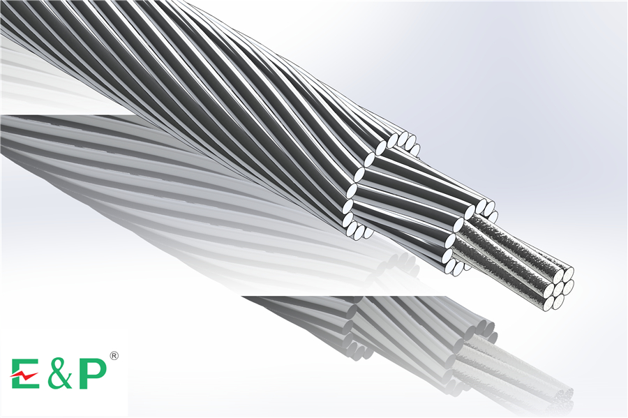 ACSR BS EN 50182 DIN 48204 Galvanized steel core aluminum conductor BARE CONDUCTOR