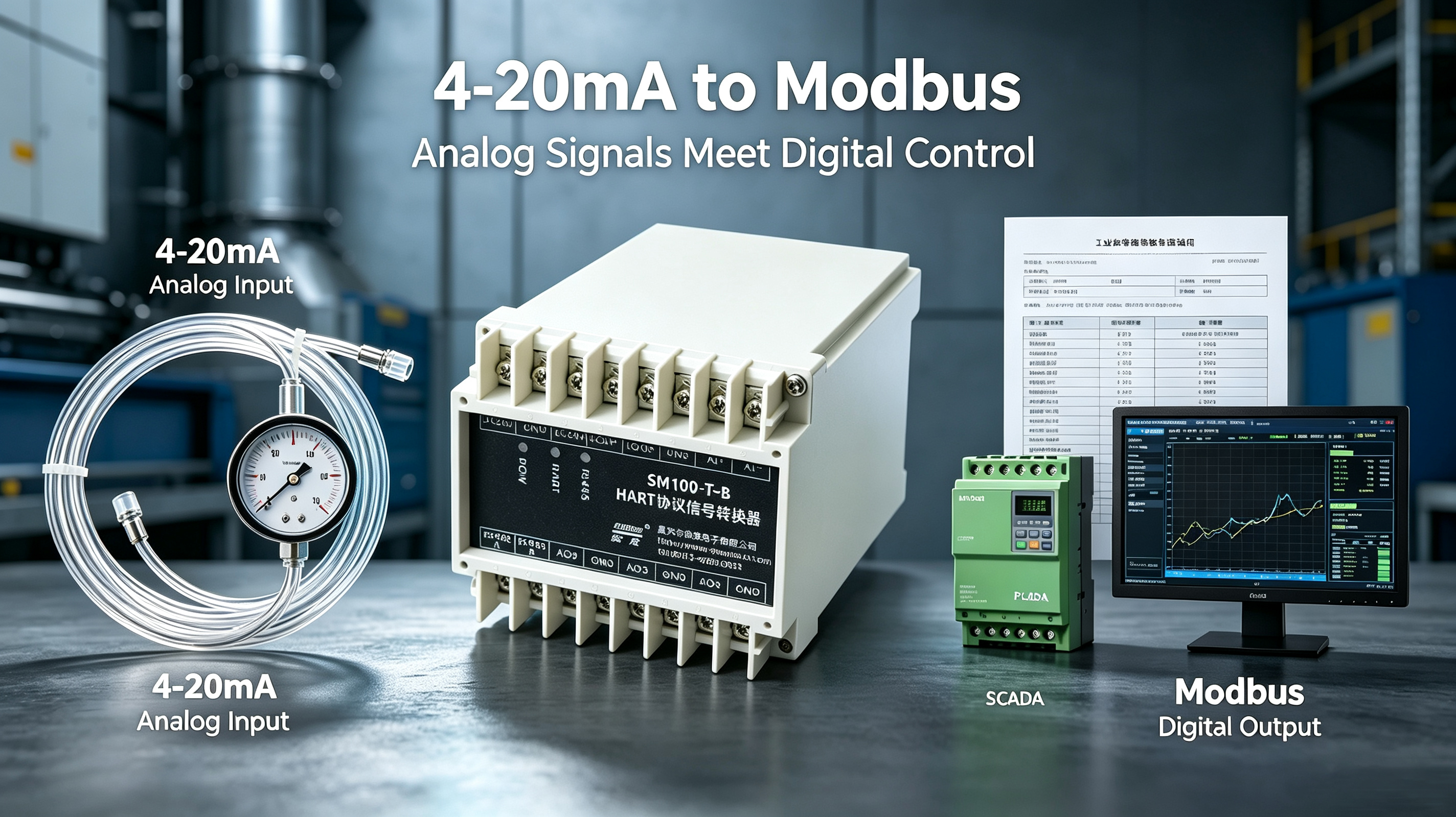 4‑20mA کان Modbus ۽ HART کان 4‑20mA تائين: اينالاگ سگنلز ۽ ڊجيٽل ڪميونيڪيشن جي وچ ۾ پل