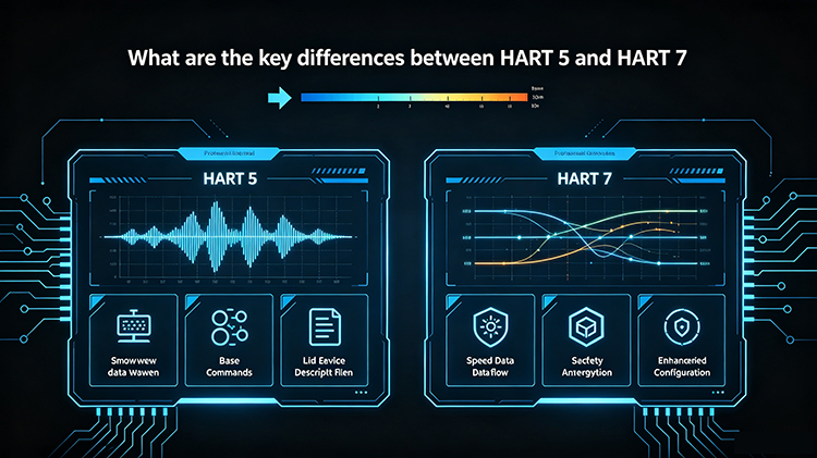What are the key difference between HART 5and HART 7?